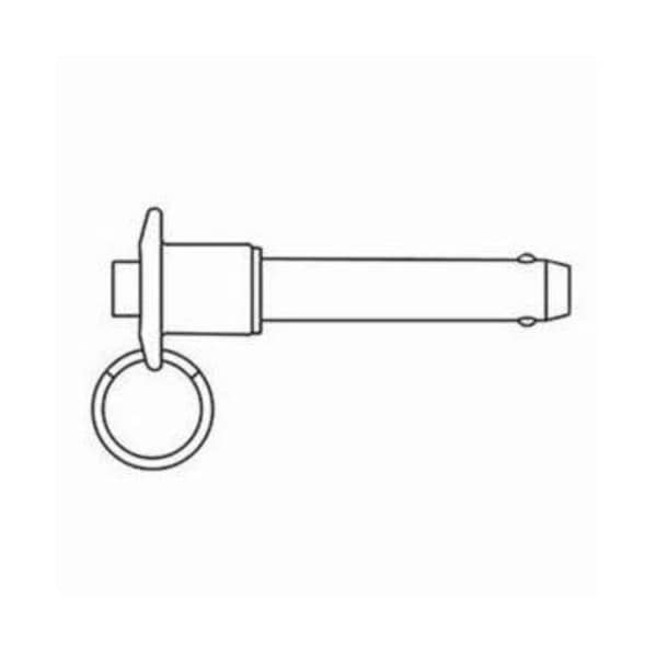 Huyett Button Head QR Pin, Passivated 17-4 PH SS, .625 Dia x 3 Usable L x 3.580 Shk L PLBS-0625-3000 - main