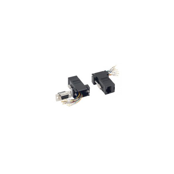 Cable Wholesale Modular Adapter, Black, DB9 Female to RJ45 Jack 31D1-1741BK - main