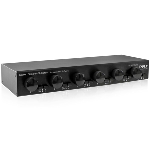 Pyle 6 Channel High Power Stereo Speaker Selector with Volume Control PLSHVC612 - main