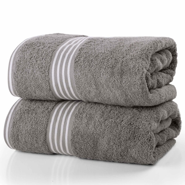 Lavish Home Bath Towels 2PC 100% Cotton Towel Set Extra Large Quick Drying Bath Towels Absorbent Bath Sheets 67-0022-SBS - main