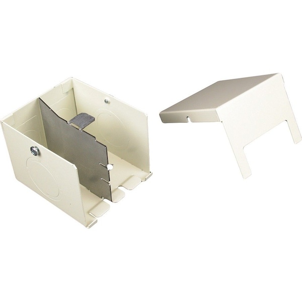 Wiremold Entrance End Fitting, Ivory, Steel V2410D - main