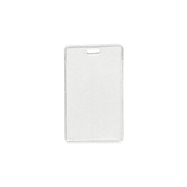 Brady Vertical Top-Load Proximity Card Badge Holder with Slot - 3" x 4" - Vinyl - 100 / Pack - Clear 1840-5050 - main