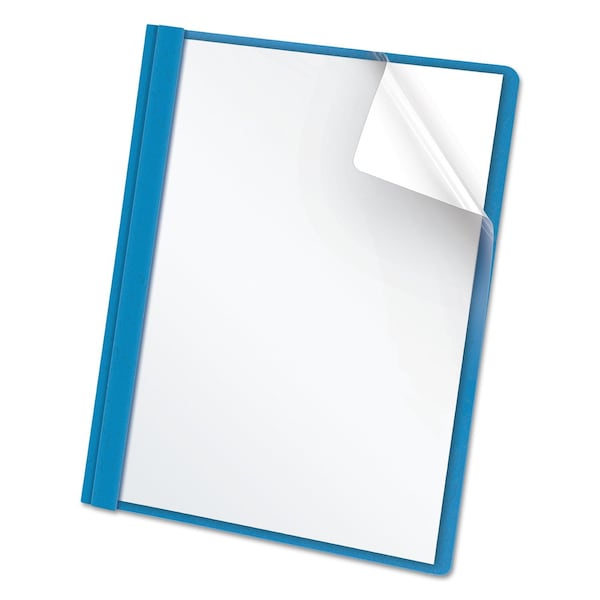 Oxford Clear Front Report Cover 8-1/2 x 11", Blue, Pk25 55801 - main