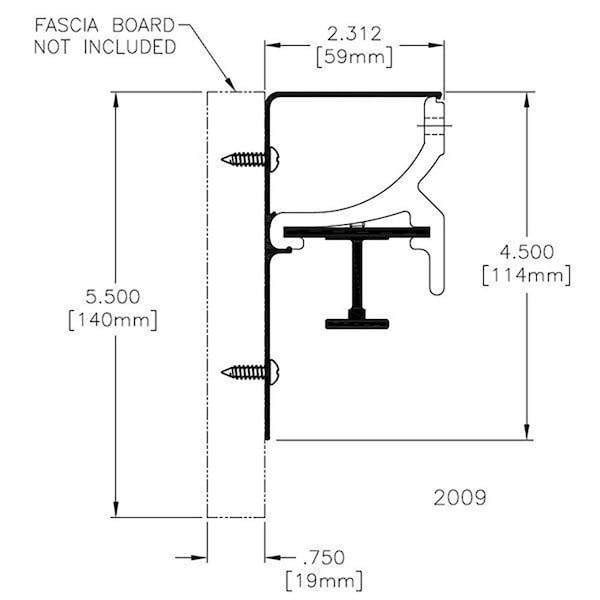 Le Johnson Wall Mount Bracket Wood Fascia 200 Series F/ Sliding Door - 3pk 2009 - main