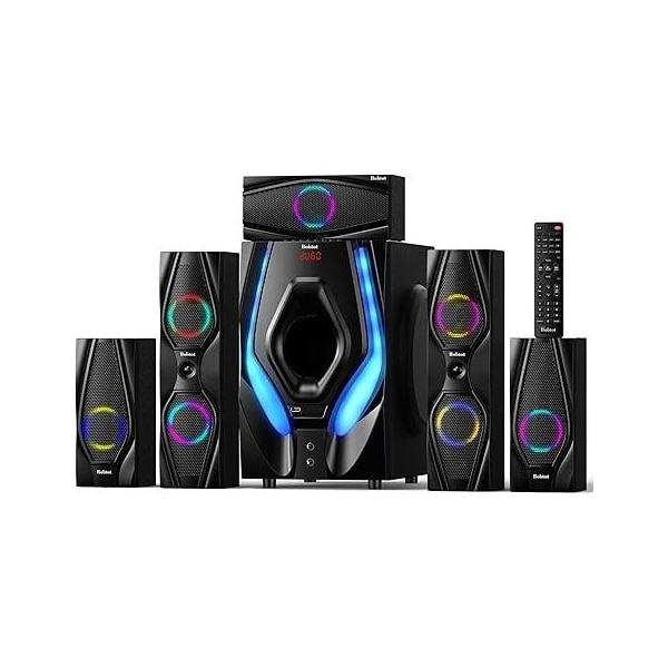 Bobtot Home Theater System, 1200W, 10in Subwoofer 5.1/2.1 Wired Audio Stereo Speakers, HDMI ARC Optical 803780 - main