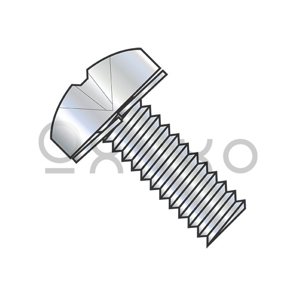 Oxoxo M4X10 ISO 7045 Phillips Pan Split Washer Sems Machine Screw Full Thread Zinc And Bake, 4000PK 367208 - main