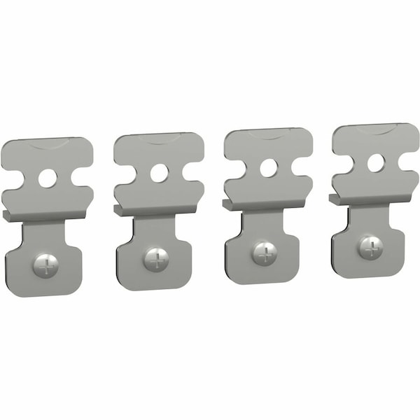 Schneider Electric Set of 4 wall fixing lugs, made of steel. For Spacial S3D enclosure NSYAEFPFSC - main