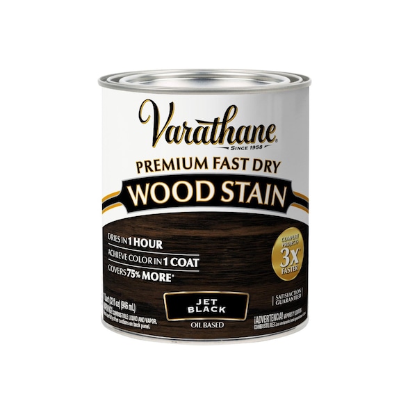 Varathane Premium Fast Dry Wood Stain, Jet Black, 1 Qt 386358 - main