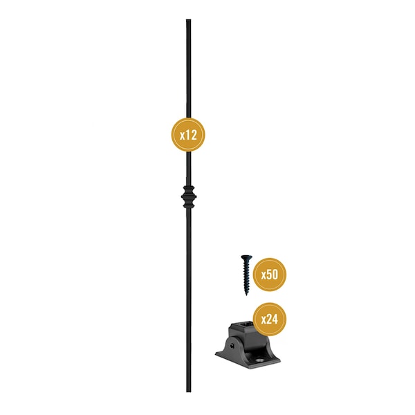 Nuvo Iron 12pcs of Buckingham Profile Balusters 31 1/8'' RRC32BP-12SC - main