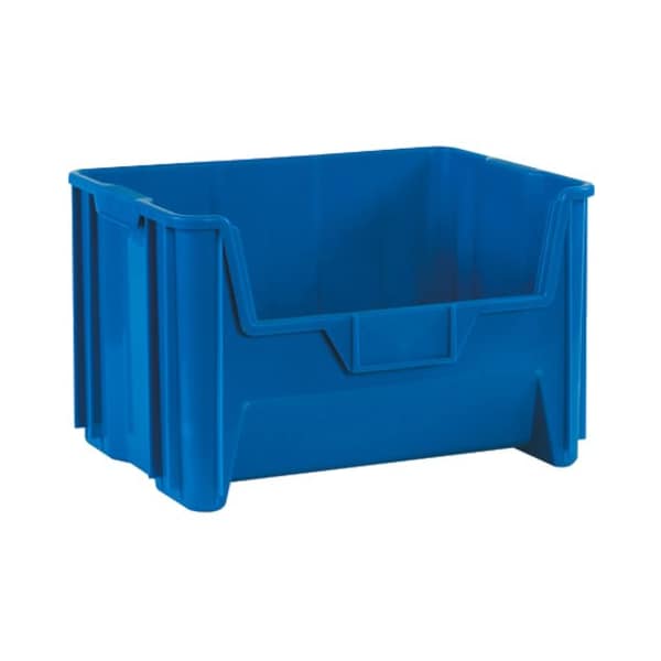 Partners Brand Storage Bin, Blue, 12-7/16 in H, 15-1/4 in W, 19-7/8 in L, 3 PK BING110 - main