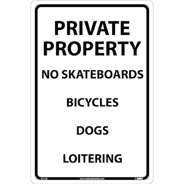 Nmc Private Property Sign, M113R M113R - main