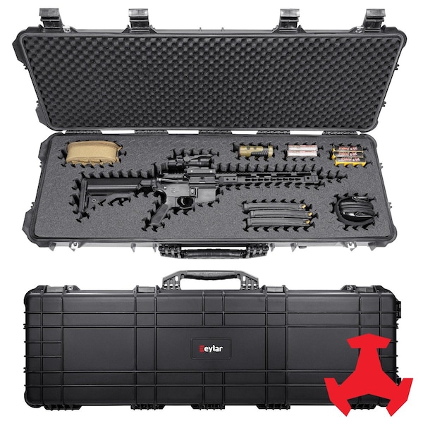 Eylar 44in Hard Rifle Case Equipped With Ragar Reconfigurable & Reusable XP Crosslinked Foam Insert SA00008-BLK-RG-XP - main