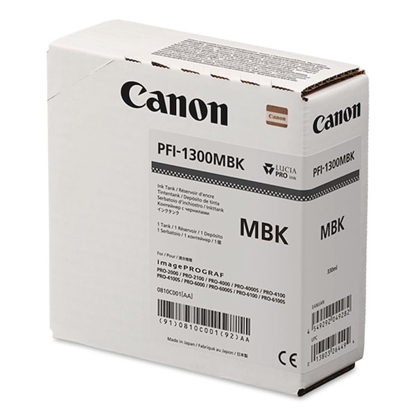 Canon Ink (PFI-1300), Matte Black 0810C001AA - main