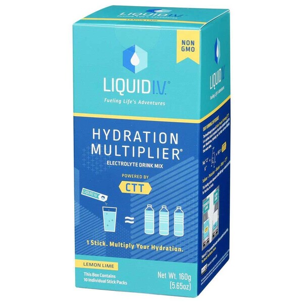 Liquid I.V. Hydration Multiplier Lemon Lime Electrolyte Drink Mix, 5.65 Ounce LVM1001 - main