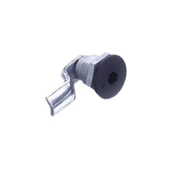 Southco Quarter-Turn Cam Latch, 8 mm Hex Recess, 12mm .47 in Grip, Sealed, Zinc Alloy, Powder Coat, Black E5-2-015-031 - main