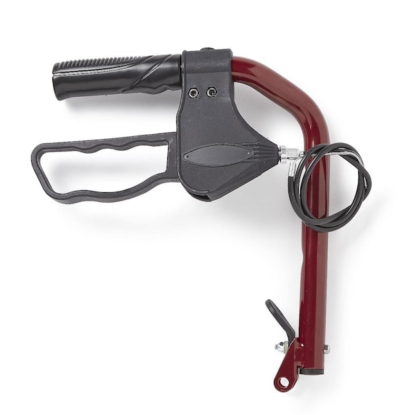 Medline Red Right Upper Cane and Brake Assembly for Transport Chairs WCA808BHRR - main