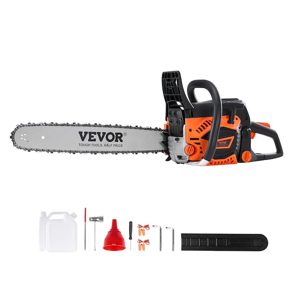 Vevor 25.4CC 12" Gasoline Chainsaw Powered Wood Cutting Engine Gas Chain Saw CN-25 - main