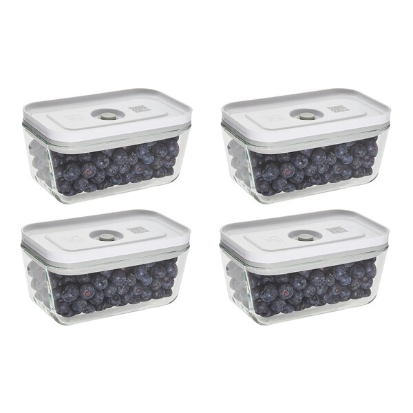 Zwilling Fresh and Save 4-pc Small Glass Vacuum Sealer Food Storage Containers with Airtight Lids 1033160 - main