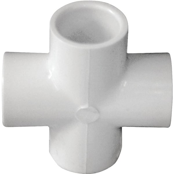 Lasco Pipe Cross, 12 in, Slip, PVC, White, SCH 40 Schedule 420005BC - main