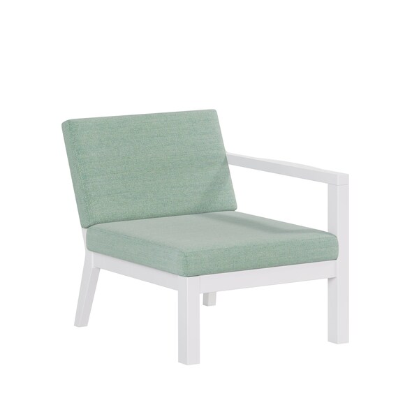 Polybird BREEZE DEEP SEAT SECTIONAL PIECE LEFT CHAIR WHITE POLYBIRD P101-WT-CASP - main