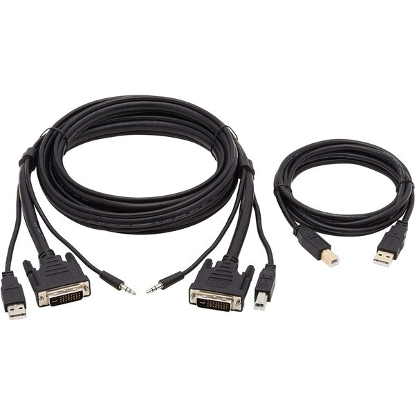 Eaton EATON Tripp Lite Series DVI KVM Cable Kit - DVI, USB, 3.5 mm Audio 3xM/3xM + USB M/M, 6 ft. 1.83 m P784-006-U - main