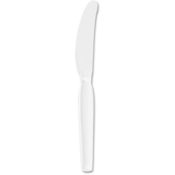 Dixie Plastic Cutlery, Heavyweight Knife, 7.5", White, 1000PK KH217 - main