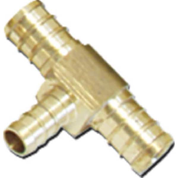 Homestead 0.37 x 0.37 x 0.37 in. Brass Barb Pex Tee HO947908 - main