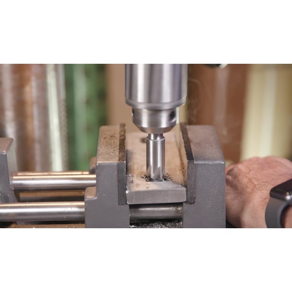 Drill America 3-Flute High-Speed Steel Countersink - 82° Angle, 3/8" Shank, 1/2" Size - For Clean Hole Enlarging & Deburring