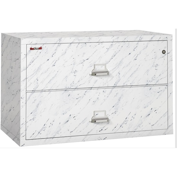 Fireking 2 Drawer, 1 Hr Fire & impact rated, 44" wide lateral Calcutta Marble 2-4422-CMA - main
