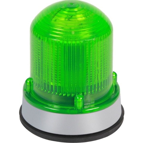 Edwards Signaling Warning Light, Green, LED, 24V DC, 65 FPM, 3 1/4 in Dia. 125XBRMG24D - main
