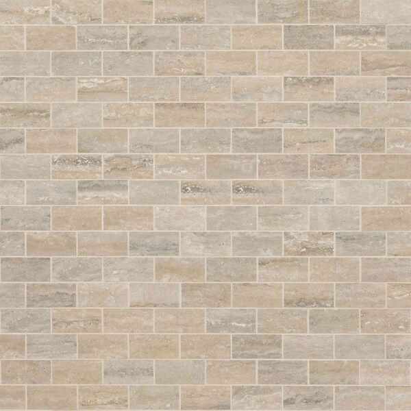 Ackland Linden Sienna 2 in. x 4 in. Polished Porcelain Mosaic Floor and Wall Tile (Mesh-Mounted), 8PK AKN-P-LISI2X4SWP-CA - main