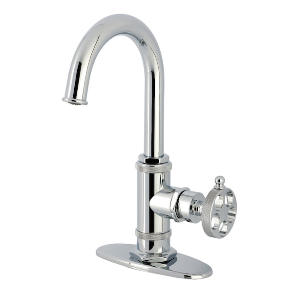 Kingston Brass Single-Handle Bar Faucet with Knurled Handle, Polished Chrome KSD8501RKZ - main