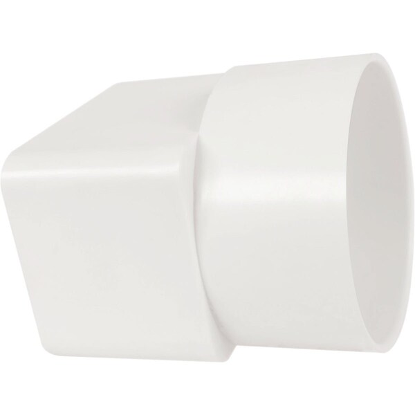 Ipex 2'' x 3'' x 3'' Sewer and Drain White Styrene Downspout Adapter 414431BC - main