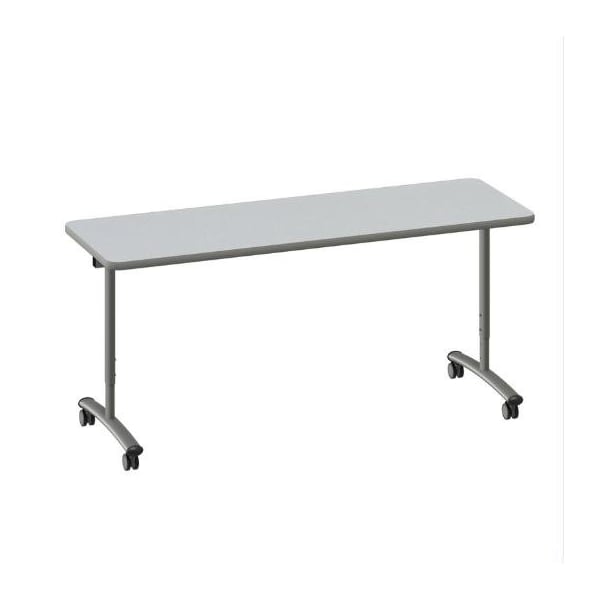 Correll Rectangle Premium Sit To Stand HPL Flip Top Table, 72 in W, 28 in to 38 in H, Particleboard Top FTS3072-15-14-13 - main