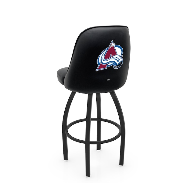Holland Bar Stool Co Logo Grizzly Colorado Avalanche 30 in. Swivel Bar Stool with Black Wrinkle Finish L048 - main
