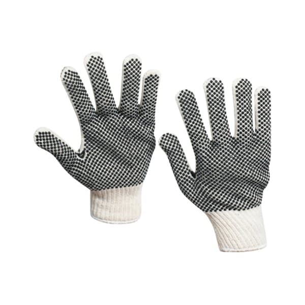 Partners Brand Knit Gloves, White/Black, S, 12 PK GLV1011S - main