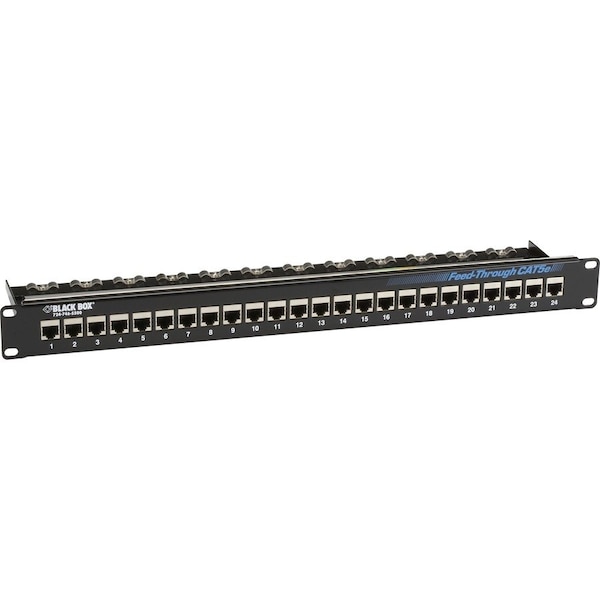 Black Box Cat5E Feed-Through Patch Panel, Shielded, RJ45 JPM804A-R2 - main
