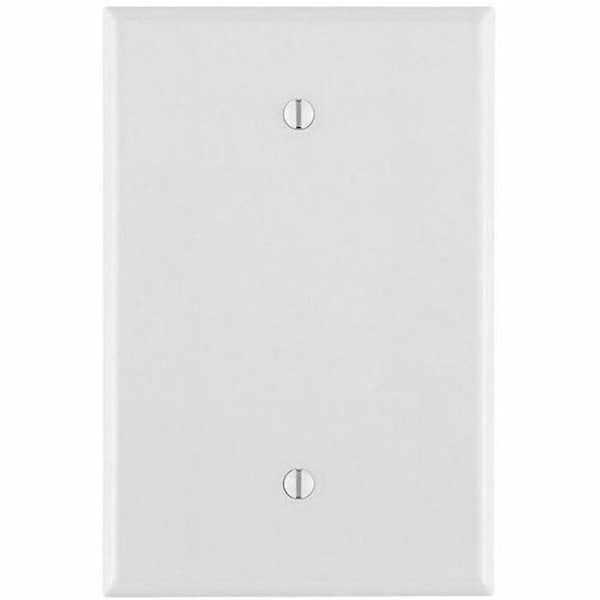 Leviton Wall Plate, Blank, White, Plastic 88114 - main