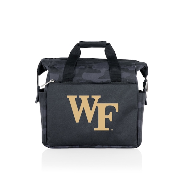Picnic Time Family Of Brands NCAA Wake Forest Demon Deacons On The Go Lunch Bag Cooler - Soft Cooler Lunch Box, Black Camo 510-00-182-614-0 - main