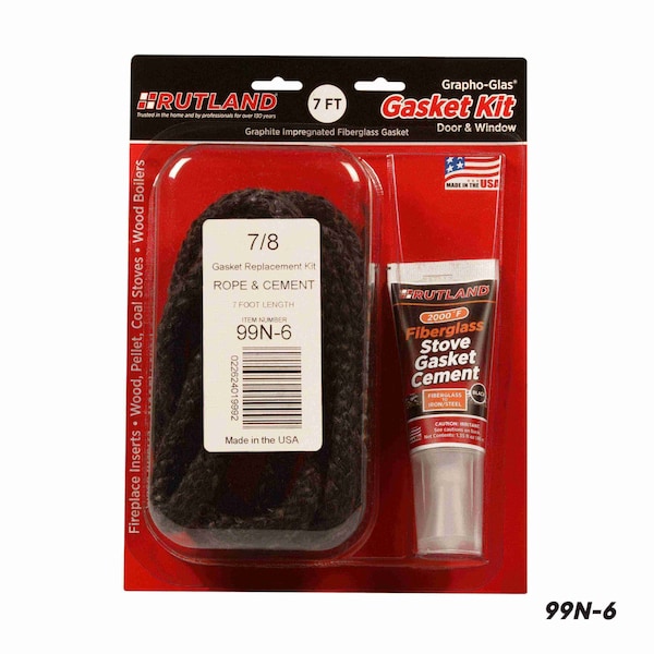 Rutland Grapho-Glas Stove Gasket Kit, 7/8in x 7ft Rope 99N-6 - main