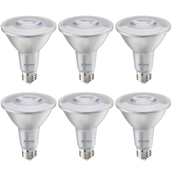 Bulbrite 75-Watt Equivalent Dimmable Narrow Flood PAR30LN Medium E26 LED Light Bulb, 3000K, 6PK 861740 - main