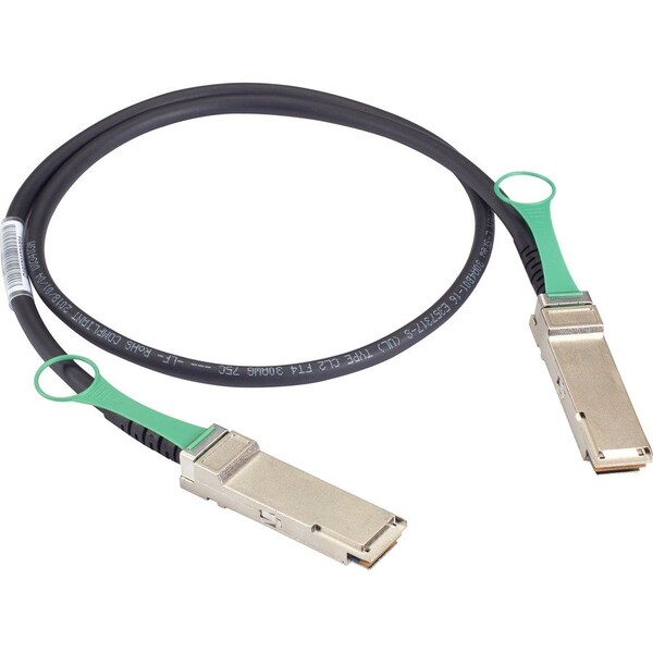 Black Box QSFP+ 40-Gbps Direct Attach Cable DAC - Cisco QSFP-H40G-CU2M Compatible, Black, 2-m 6.5-ft. QSFP-H40G-CU2M-BB - main