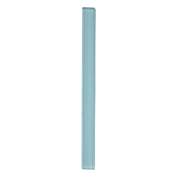 Apollo Tile Sky Blue 0.6 in x 12 in Glass Glossy Pencil Liner Tile Trim 0.5 sqft/case, 10PK T88041-15A - main