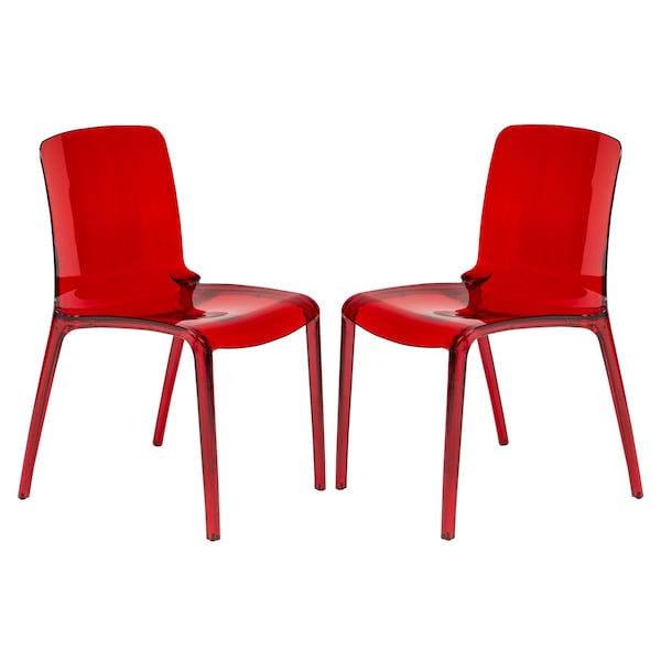 Leisuremod Murray Modern Dining Chair, Red, 2PK MC20R2 - main
