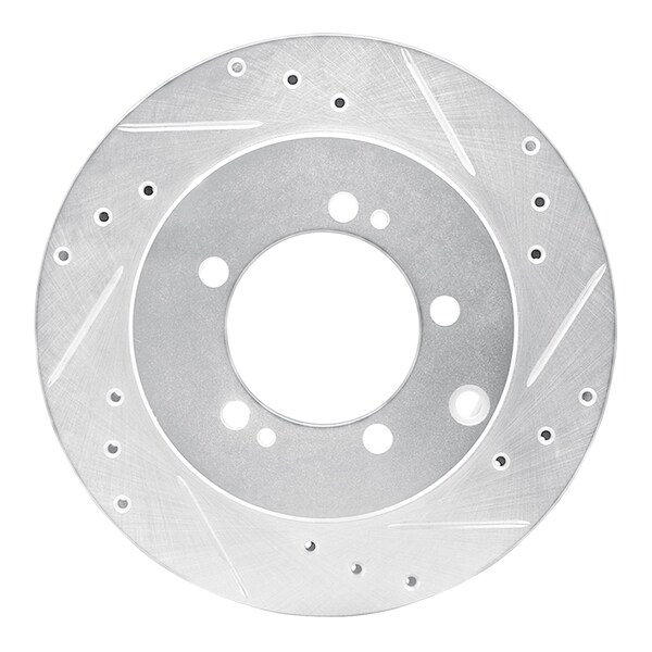 Dynamic Friction Co DFC Brake Rotor - Drilled and Slotted - Silver 631-72017R - main
