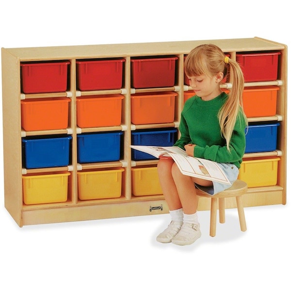 Jonti-Craft 20 Cubbie-Tray Mobile Storage, with Colored Trays 0421JC - main