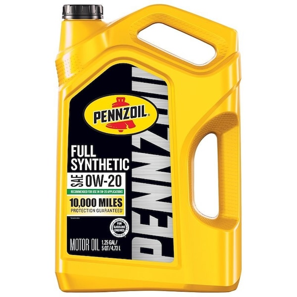 Pennzoil Full Synthetic Motor Oil, 0W-20, 5 qt Bottle 550058596 - main