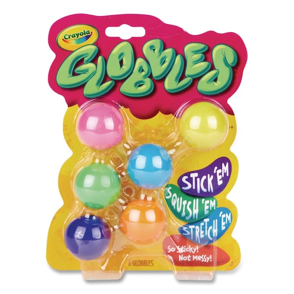Crayola Globbles Squish Toys, Ages 4 and Up, Assorted Colors, 6PK 74-7294 - main