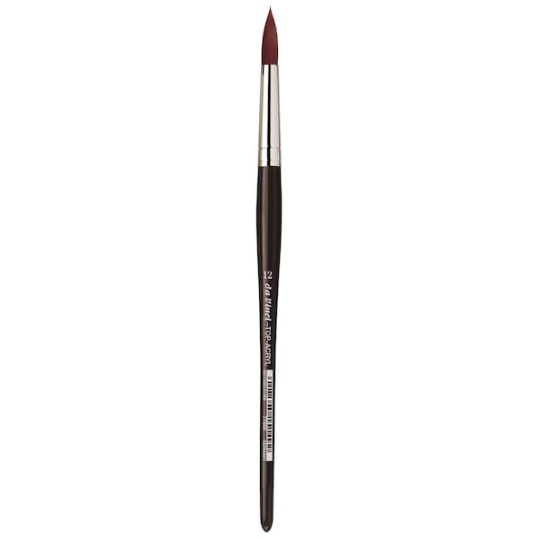 Da Vinci TOP-ACRYL Red-Brown Brush, Synthetic, Acrylic & Oil, Round, Series 7785K, Size 12 VA-7785K_12 - main