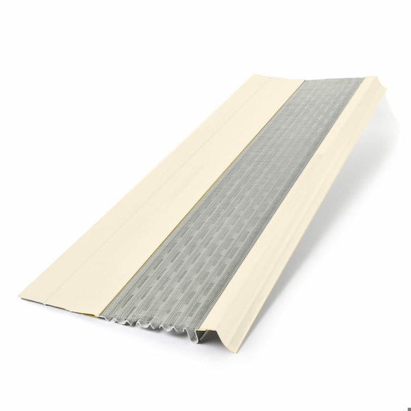 Waterlock Micromesh Flat Aluminum/SS Gutter Guard, Eggshell, 25ft WM-FLT-025-EGG - main
